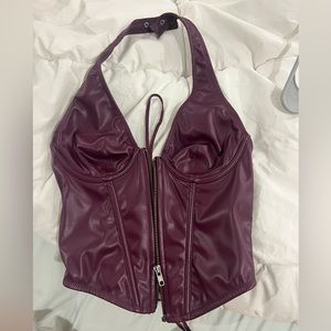Leather corset urban outfitters